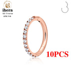 10PC Rose Gold Color 1 / China Mainland / 16G 1.2x7mm