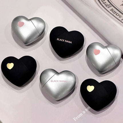 Mini Black Silver Heart Velvet Matte Lipstick Lip Mud Lip Gloss Nude Waterproof Lasting Lip Tint Cosmetic Makeup