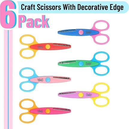 6Pcs/Set Decorative Wavy Scissors - PP Plastic Craft Scissors for Paper Cutting, DIY Projects, Art Supplies & Creative Gifts