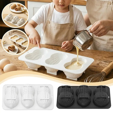 Premium Heat Resistant Peanut Shaped Silicone Mold, Reusable Non-Stick Tray for Home Kitchen Baking & Crafting Kitchen Gadgets