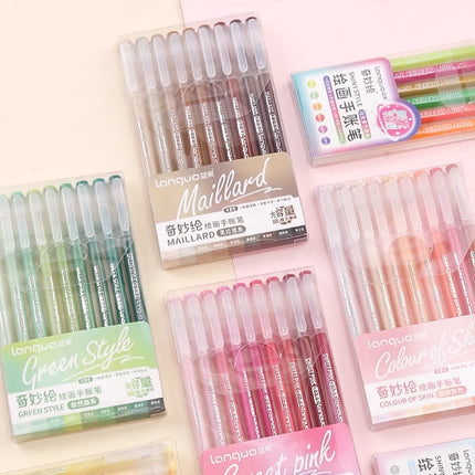 105Color Hand Account Gel Pen Languo Morandi Retro Pen Large-Capacity Color Handbook Pen For Student Painting Graffiti Writting