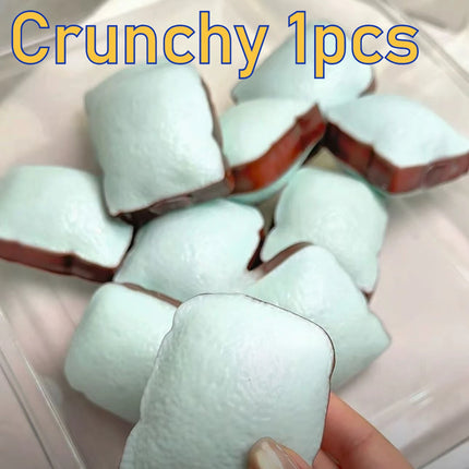 New Crunch Squishy Toast Slow Rise Squishy Squeeze Round Blocks Crunchy Filled ASMR Anti Stress Release Hand Relax Gift Toy