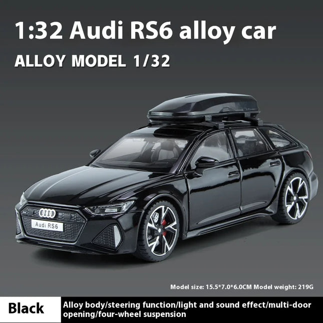 1:32 Audi RS6 Quattro Station Wagon Alloy Metal Diecast Vehicles Car Model Sound & Light Holiday Gifts For Friend Hobby Collect