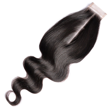 PerisModa Body Wave Lace Closure 2x6 Transparent Lace Swiss Lace Natural Color Human Hair With Pre Plucked