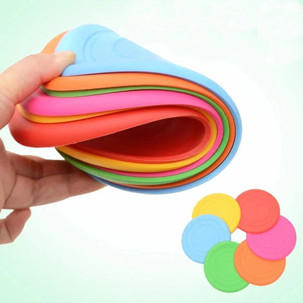 Dog Round Interactive Toys Safety Silicone Flying Discs Wholesale Small Large Dogs Bite Resistant Training Pet Supplier 1PC