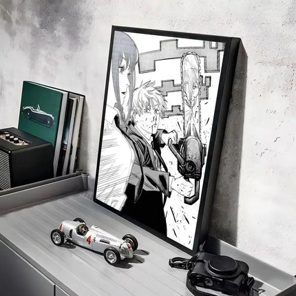 Classic Anime C_Chainsaw M_Man Poster Decorative Wall Art Stickers Mural Photo Print for Home Living Room Hallway Decor