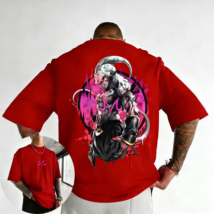2026 New Dragon Ball Anime T-shirt 2026 Summer New Majin Buu Printed Men's and Women's Trendy Versatile Casual Short Sleeve Top