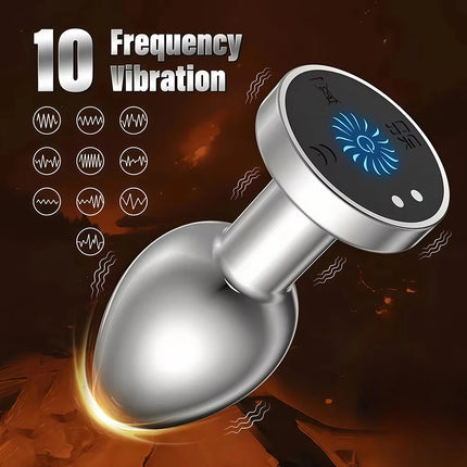 Wireless Metal Anal Vibrator for Women Remote Control Butt Plug Prostate Massager 10 Speeds Adult Couple Sex Toys for Men