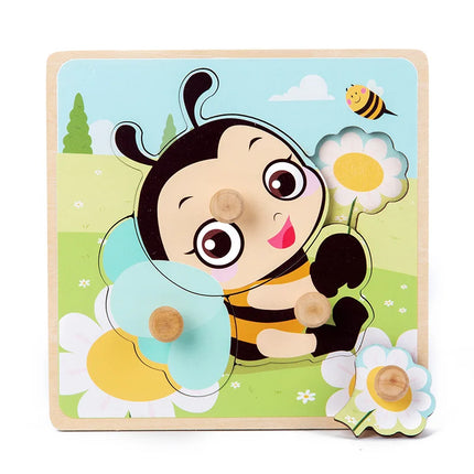 Baby Montessori Puzzles Wooden Toys for Children 1 2 3 Years Educational Learning Kids Games Child Birthday Gifts