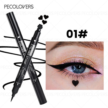 Double-ended Seal Liquid Eyeliner, Multiple Seal Styles, Quick-drying, Suitable for Various Makeup Looks, Eye Makeup