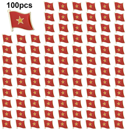 1-3-5-10-50-100pcs Vietnam Badge Brooch Natinal Lapel Pins Flag Lapel Pins Country Flag Badge