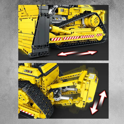Electric Engineering Vehicle Bricks NEW Technical Remote Control D11 Bulldozer Building Blocks Mechanical Toys Gift Set for Boys