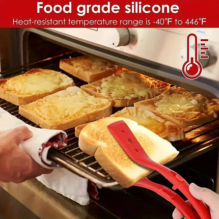 Silicone Kitchen Tong Non-stick Steak Spatula Eggs Pancake Fried Turners Wide Mouth Kitchen Cooking Shovel for Barbecue Clip