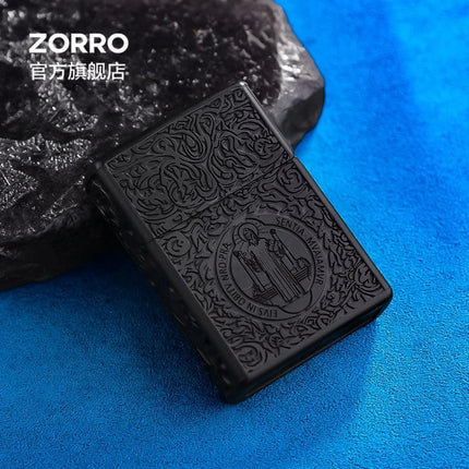 ZORRO Black Titanium Constantine Kerosen Lighter, Personalized Thickened Armor, Gift for Boyfriend Gadgets for Men