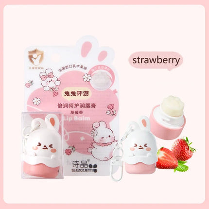 Fruity Children Baby Lip Balm Moisturizer Nutritious Anti Dry Cracking Lip Mask Cute Cartoon Bunny Kids Autumn Winter Lip Care