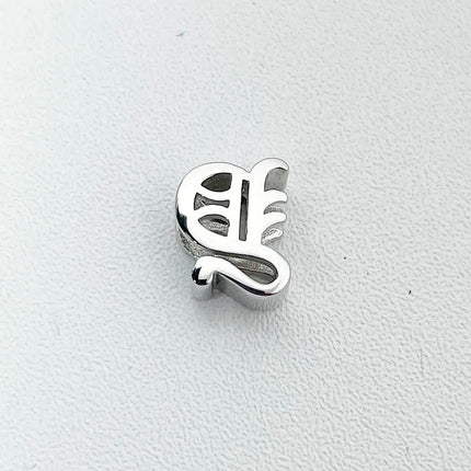 Unique Real 925 Sterling Silver Old English Letter A-Z Initial Charm Pendant For Women Girls Men Spiriti Jewelry Gift For Friend
