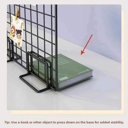 Grid Art and Photo Racks, Modern Metal Display Brackets for Grid Panels, Desktop Stands, and Jewelry Booth Racks