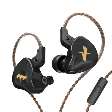 KZ EDX Wired Earphones With Microphone Dynamic HIFI Bass Music Earbuds In Ear Monitor Headphones Noise Cancelling Sport Headset