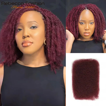 Afro Kinky Bulk Human Hair For Braiding QVR Remy Bulk Hair No Attachment, Soft & Lightweight, Perfect for Boho Box Braids Twists