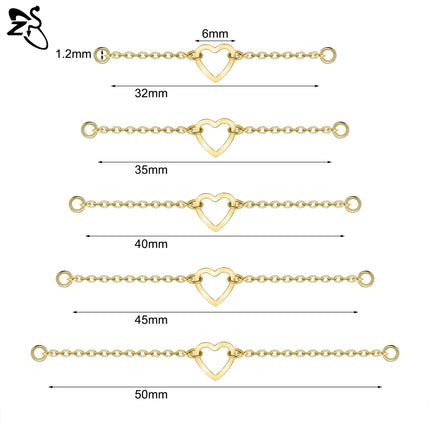ZS 1 Piece Stainless Steel Nose Chain 32MM-50MM Bridge Piercing Sharp Cone Tassel Dangle Nostril Piercings Jewellery Accessories