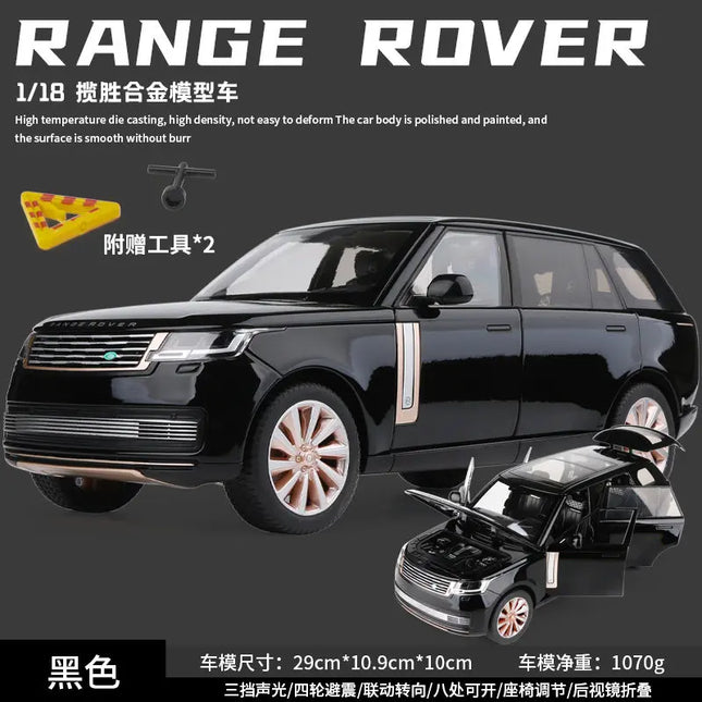 1:18 SV 2022 Alloy Car Model Toy Diecast Metal With Sound & Light Rubber Tire SUV Off-road Vehicle for Gift