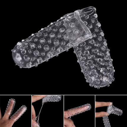 Finger Sleeve Vibrator Female Masturbator Silicone Adult Clit Stimulate Erotic Exotic Accessories Sex For Women Lesbian Toys