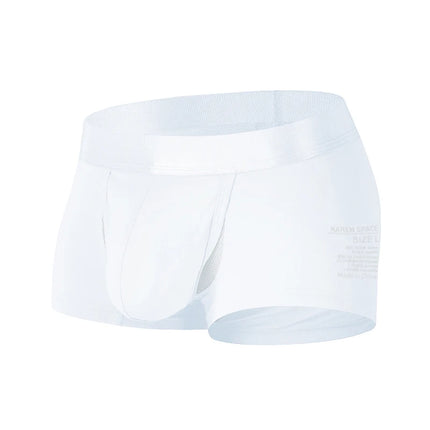 1Pcs Open Front Underwear Men Ice Silk Sexy Men's Boxer Shorts Panties Breathable Pouch Bulge Underpants Male
