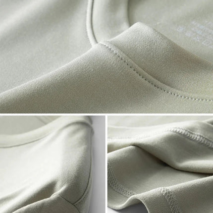 94% Modal 6% Spandex Summer Short Sleeve T-shirt Men Crew Neck Solid Color Casual Underwear Brand High Quality Mens Clothing New