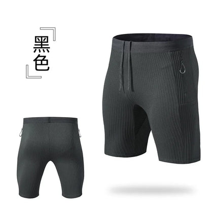 2 in 1 Summer Marathon Compression Shorts Quick Dry Long Distance Running Training Tights Sports Women Men Gym Male Waist bag