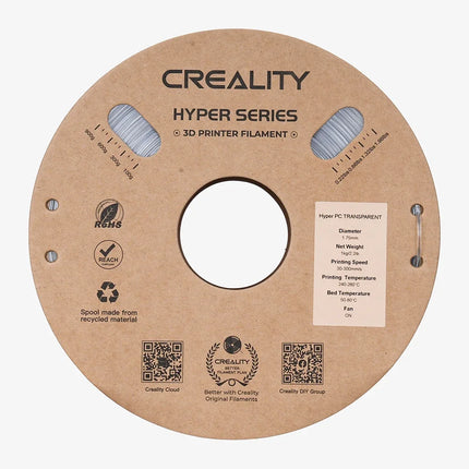 Creality Hyper PC 3D Printer Filament 1.75mm 1KG Transparent Rigid High Heat Resistant Tough New for All 3D Printers