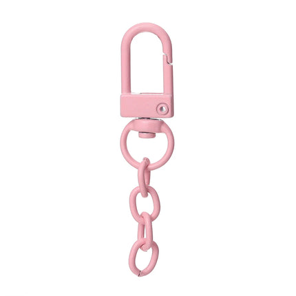 10pcs/lot Keyring Lobster Clasp Spring Buckle With Chains Colored Keychains For DIY Jewelry Making Key Ring Hooks Bags Buckle