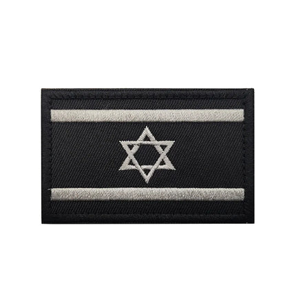 Israeli National Flag Reflective Patches Embroideried Military Uniform Armband Tactical Morale Embroidery Badge Israel Patches