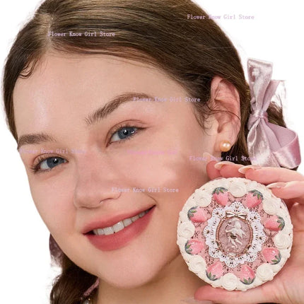 Flower knows Strawberry Cupid series Pressed Powder Matte Soft Focus Oil Control Holding Powder