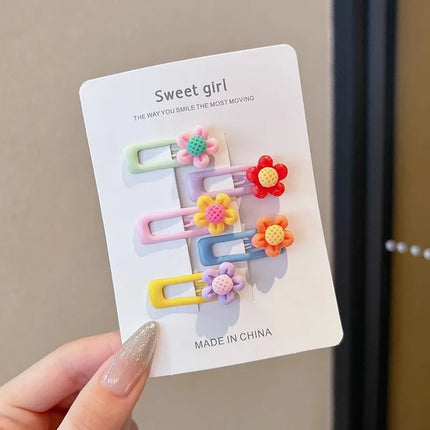 Children Cute Cartoon Flower Fruit Rubber Bands Hairpins Girls Lovely Hair Clips Kids Hair Bands Hair Accessories Gift