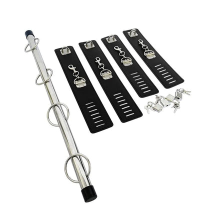 BDSM Spreader Bar Bondage Restraint Handcuffs Set Leg Cuff Detachable Wrist Ankle Neck Collar Adult Sex Toy for Couples SM Games