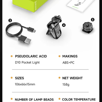 Portable Selfie Light Phone Fill Light 3000mAh Rechargeable Video Photography Light 120 LED 2500K-9000K Dimmable for Live Vlog