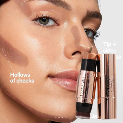 Double-head Face Bronzer Contour Stick Cream Makeup Light Dark Shadow Lasting Concealer Facial Brighten Contouring With Brush