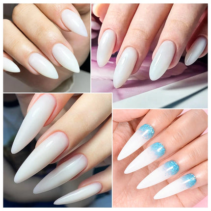 8ml Jelly Milky White Gel Nail Polish Translucent Pure Color UV Gel Polish Semi Permanent Soak Off Varnish Manicure Nail Art DIY