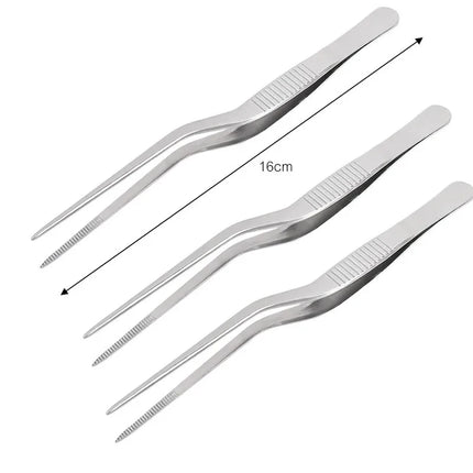 3/1Pcs Kitchen Tweezer Food Tongs BBQ Cooking Tool Stainless Steel Portable Barbecue Picnic Tongs for Kitchen Clamp CFQJ008