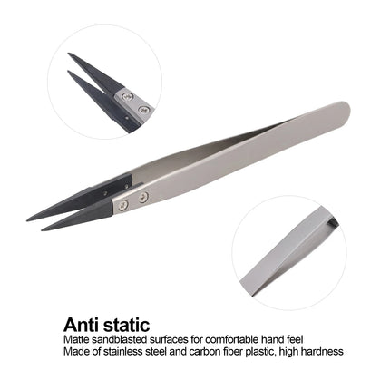 Plastic Tweezers High Accuracy  Carbon  Plastic Tweezers Anti Static for Photovoltaic for Microelectronics for Aerospace