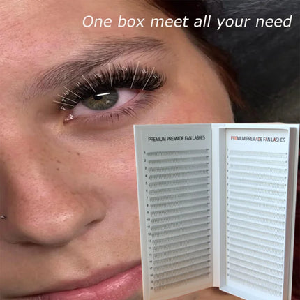 800/1600 Fans Narrow Premade Lash Tray 3D 6D 8D 10D Russian Volume Pointy Thin Base Promade  Fans Eyelash Extensions Supplier
