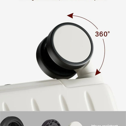 20 Inch Multifunction Large Capacity Luggage Business Carry on Boarding USB Charging Cup Holder 360° Spinner Wheels Suitcase