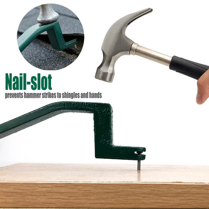 Green Roof Shingle Remover Heavy Duty Nail Remover Tool DIY Snake Shape Portable Roofing Installation and Removal Tool