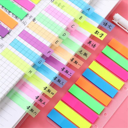 200 Sheets Sticky Notes Adhesive Memo Notes Index Transparent Post Stickers Bookmarks Notepad School Office Stationery Supplies