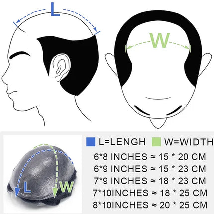 Toupee for Men Fine Mono Men Toupee Human Hair Replacement System Hair Prosthesis Natural Black Hair Units