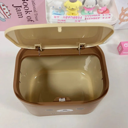Cartoon Rilakkuma Storage Basket Garbage Desktop Storage Box Desktop Organizing Box Desktop Cartoon Organizing Box Cute Gifts