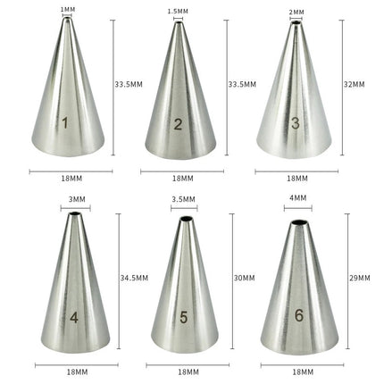 Small Round Tips Cream Cupcake Pastry Nozzles Fondant Cake Decorating Icing Piping Tips Baking Tools