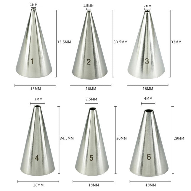 Small Round Tips Cream Cupcake Pastry Nozzles Fondant Cake Decorating Icing Piping Tips Baking Tools