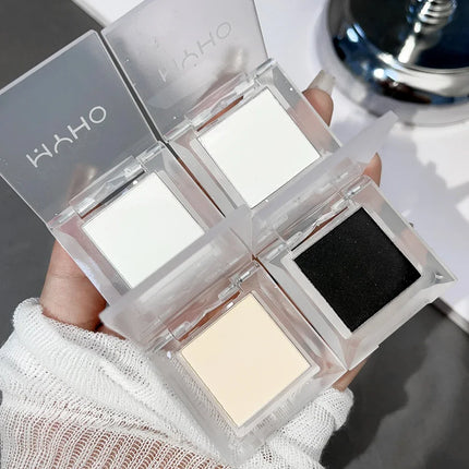 Matte Black White Eyeshadow Palette Natural Monochrome Long Lasting Brighten Silkworm Highlighter Eyeshadow Primer Eyes Makeup