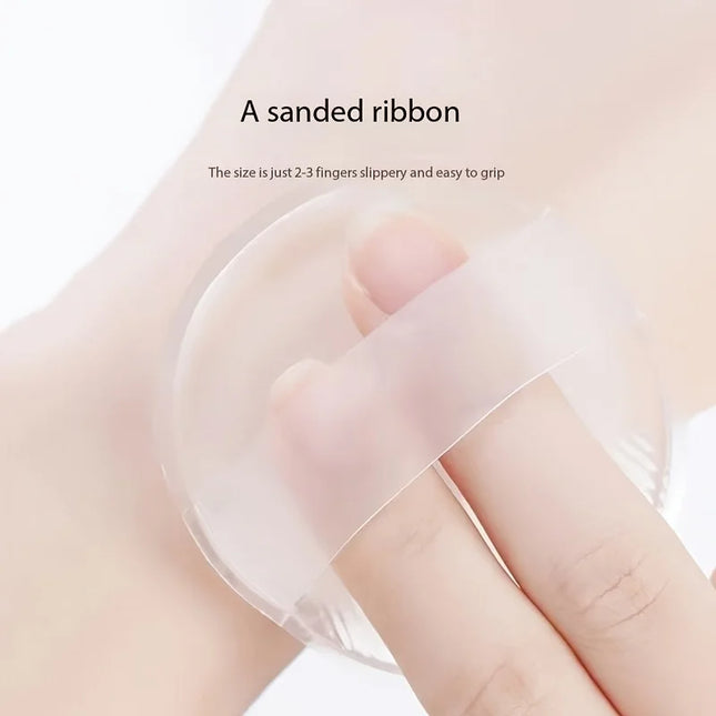 5pcs Transparent Silicone Makeup Puffs, Hypoallergenic Beauty Blenders for Sensitive Skin, Light Beige, Wet/Dry Cosmetic